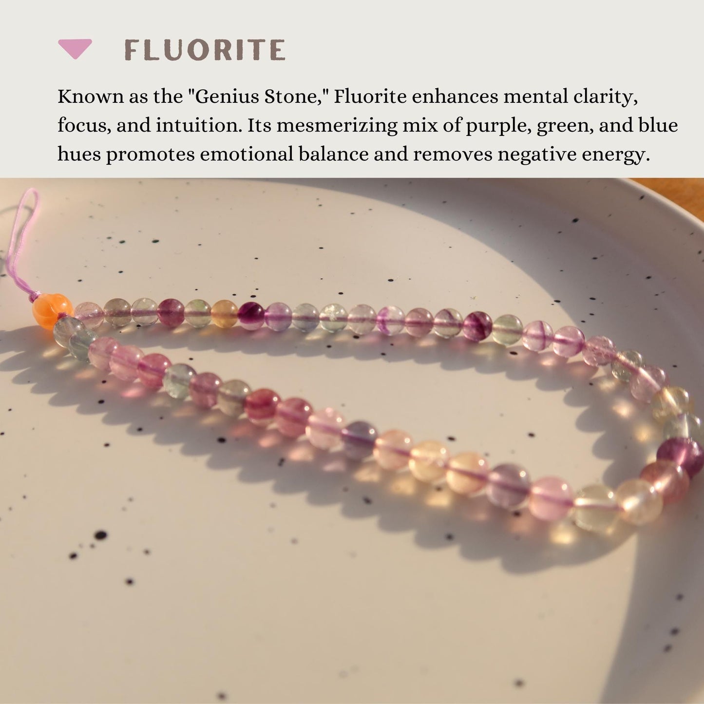 Fluorite Phone Charm - Balance & Energy Protection Healing Crystal