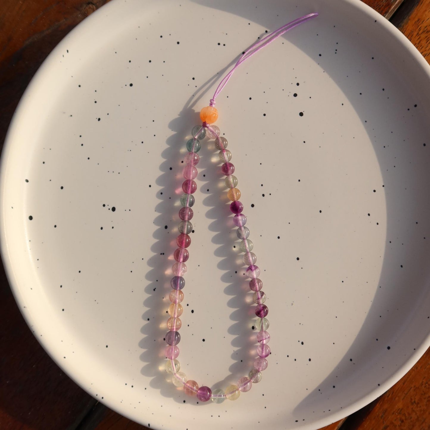 Fluorite Phone Charm - Balance & Energy Protection Healing Crystal