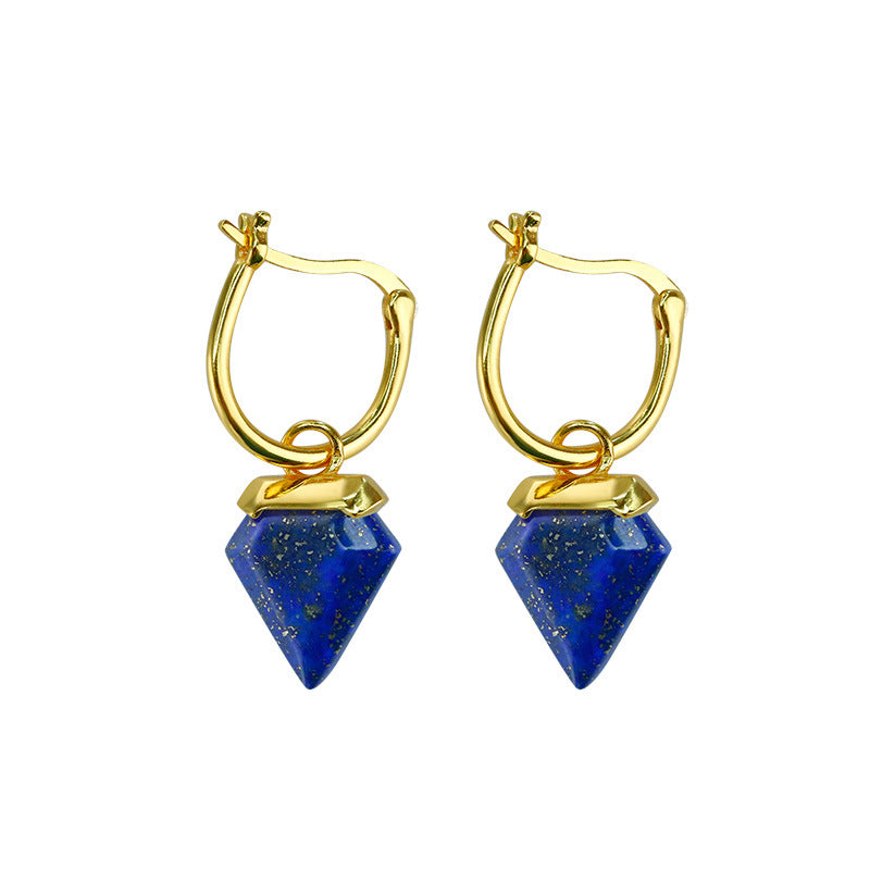 Lapis Lazuli Star Diamond Earrings